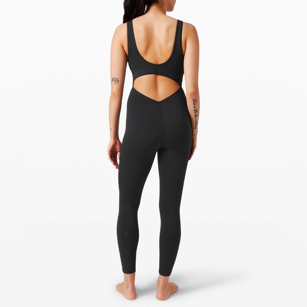 Lululemon Athletica Nulu Get Centered Onesie Jumper Romper in Black, 10 - Picture 3 of 10
